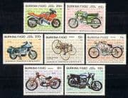 Burkina Faso 1985 Motorbikes / Transport 7v set (n27847)