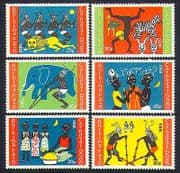Burkina Faso 1986 Animated / Zebra / Lion / Elephant 6v b8253