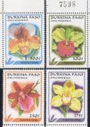 Burkina Faso 1996 Orchids/ Flowers/ Plants/ Nature 4v set (b8303)