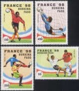 Burkina Faso 1998 Football World Cup Championships/bWC/bSoccer/bSports/ Games 4v set (b8255)