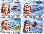 Burundi 2011 Aviation Pioneers/ Planes/ Aircraft/ Transport/ People 4v set (b6548a)