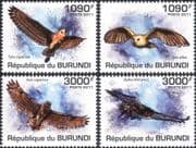 Burundi 2011 Owls/Birds/ Raptors/ Nature/ Wildlife/ Conservation 4v set (b6548c)