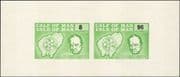Calf of Man (Isle of Man) 1965 Sir Winston Churchill/ Coat-of Arms/ Map IMPERFORATE m/s (s5126)