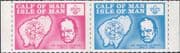 Calf of Man (Isle of Man) 1965 Sir Winston Churchill/ Scouts/ Coat-of Arms/ Map 2v set pair (s5119)