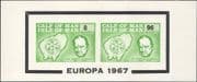Calf of Man (Isle of Man) 1967 Europa/ Winston Churchill/ Map/ Coat-of-Arms IMPERF 2v m/s (s5125)