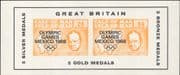 Calf of Man (Isle of Man) 1968 Winston Churchill/ Olympics/ Sports/ Map o/p IMPERF 2v m/s (s5135)