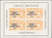 Calf of Man (Isle of Man) 1968 Winston Churchill/ Olympics/Sports/ Map o/p IMPERF 4v m/s (s5124)