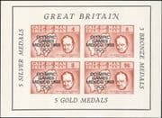 Calf of Man (Isle of Man) 1968 Winston Churchill/ Olympics/ Sports/ Map o/p IMPERF 4v m/s (s5123)