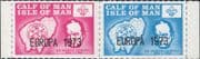 Calf of Man (Isle of Man) 1973 EUROPA/ Winston Churchill/ Map/ Coat-of-Arms 2v set pr (s5104)