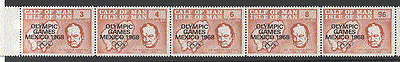 Calf of Man WWII / Churchill / Olympics 1968 o / p 5v s s5148