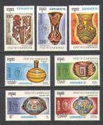 Cambodia 1991 Glass / Ceramics / Pots / Craft 7v set (n21004)