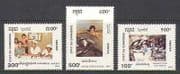 Cambodia 1991 Hospital / Fishing / Factory 3v set (n21010)