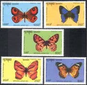 Cambodia 1993 Butterflies/ Insects/ Nature/ Butterfly/ StampEx 5v set (b8090)
