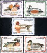 Cambodia 1993 Ducks/ Teal/ Widgeon/ Birds/ Nature/StampEx/ Wildlife 5v set (b8067)