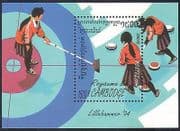 Cambodia 1994 Winter Olympic Games / Olympics / Sports / Curling 1v m / s (b8483)