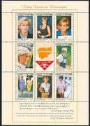 Cambodia 1997 Princess Diana/ Death Commemoration/ Royalty/ People 8v sht (n13518)