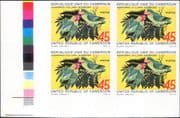 Cameroon 1972 Red-headed Lovebirds/ Birds/ Nature 4 x 1v IMPERFORATE BLOCK (s4067c)