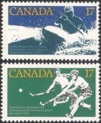 Canada 1979 Sports Championships/ Canoe/ Kayak/ Hockey/ Games/ Boats 2v set (n45643)