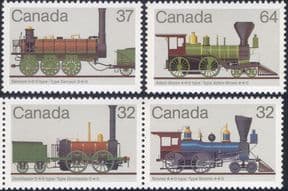 Canada 1983  Trains/ Railway/ Steam Engines/ Locomotives/ Transport  4v set  (n19596)