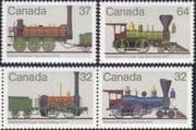 Canada 1983 Trains/ Railway/ Steam Engines/ Locomotives/ Transport 4v set (n19596)