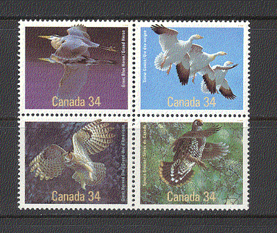 Canada 1986 Birds / Owl / Heron / Grouse / Goose blk (n19552)