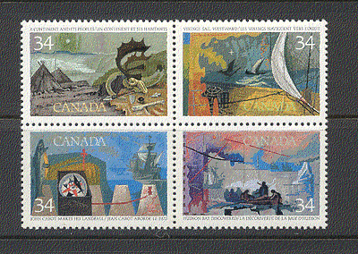 Canada 1986 Ships / Fish / Exploration 4v blk (n19606)