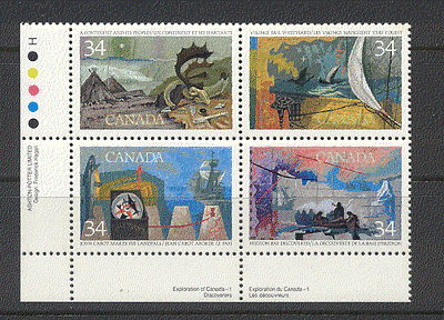 Canada 1986 Ships / Fish / Exploration 4v ctl blk (n19607)