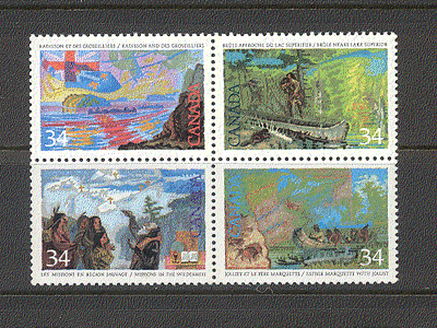 Canada 1987 Boats / Buffalo / Exploration 4v blk (n19613)