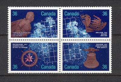 Canada 1987 Ship / Shipwrecks / Nautical 4v blk (n19642)