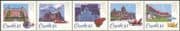 Canada 1993 Hotels/ Buildings/ Trains/ Railways/ Rail/ Horse/ Carriage / Piano/ Music/ Architecture/ Tourism 5v strp (n27048)