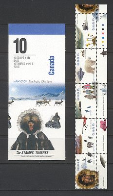 Canada 1995 Polar Bear / Plane / Boat / Dogs 10v bklt n19616