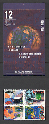 Canada 1996 Plane / Ship / World / Flower 12v bklt (n19496)