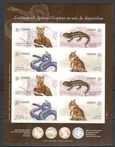Canada 2006 Fox  /  Snake  /  Lizard  /  Animals 8v s  /  a bklt n24941