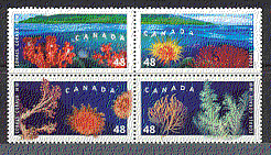Canada / HK 2002 Joint Coral / Wildlife / Marine 4v blk b9520