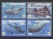 Caymans 2003 WWF / Whales / Marine / Sea Life 4v set (s6171)