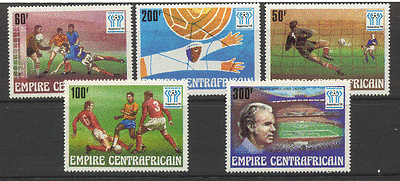 Centrafricain Empire 1978 Football / Sport / Soccer 5v s108