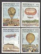 Centrafricaine 1983 AIR BALLOONS / Aircraft 4v set n17415