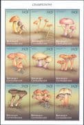 Central African Republic 1999 Fungi/ Mushrooms/ Nature/ Plants 9v sht (s1836j)