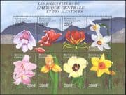 Central African Republic 2000 Orchids/ Lilies/ Daffodils/ Flowers/ Plants/ Nature 8v sht (b4222u)