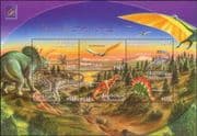 Central African Republic 2001 Prehistoric Animals/ Dinosaurs/ Nature/ StampEx 9v sht (b5640g)