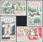 Chad 1964 Sports/ Football/ Olympics/ Olympic Games/ Athletics/ Javelin 4v set (n46677)