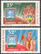 Chad 1967 Scouts/ Scouting/ Jamboree/ Badge/ People/ Youth/ Leisure 2v set (n42585/)