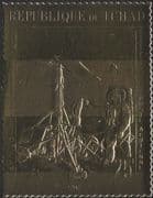 Chad 1970 Apollo 12/ Space/ Rockets/ Astronauts/ Moon Landing/ GOLD 1v s/a (b4973b)