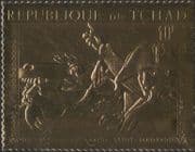 Chad 1971 Napoleon Bonaparte/ Horse/ War/ Military/ People 1v s/a 22K GOLD (b4973e)