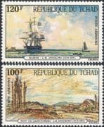 Chad 1976 Ship/ Boats/ Sailing/ Sail/ Bridge/ Art/ Artist/ Painters 2v set (b1450j)