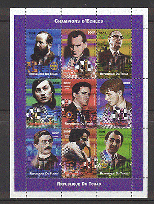 Chad 2002 CHESS Champions  /  Sport  /  Board Games  /  People 9v sht (cs) s3921