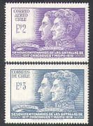 Chile 1968 San Martin / O'Higgins / Soldiers / Military / Battles / People 2v set (n37897)