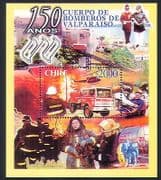 Chile 2001 Fire Engine / Fireman / Helicopter / Rescue / Emergency / Transport m / s n33363