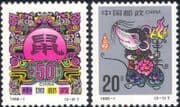 China 1996 YO Rat/ Animals/ New Year/ Greetings/ Lunar Zodiac/ Fortune 2v set (b1575d)