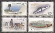 China 1998 Plane / Bridge / Stadium / Macau 4v set (n22841)